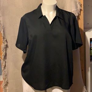 Collared silky shirt by Fenn Wright Manson.